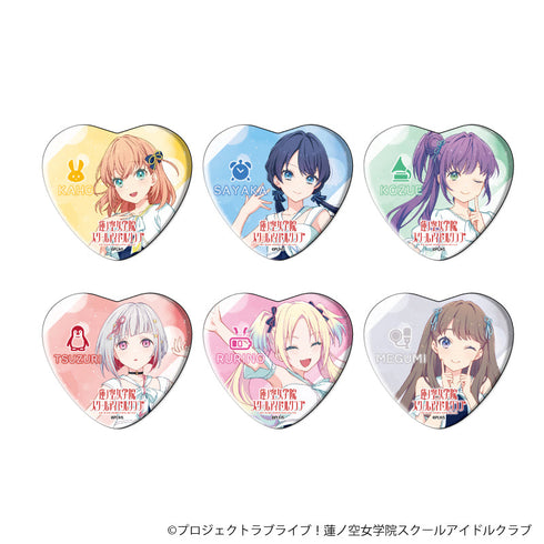 『ラブライブ!蓮ノ空女学院スクールアイドルクラブ』ハート型缶バッジ01/トレーディング(全6種)(公式イラスト)